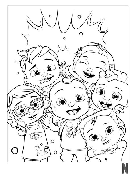 free cocomelon coloring pages